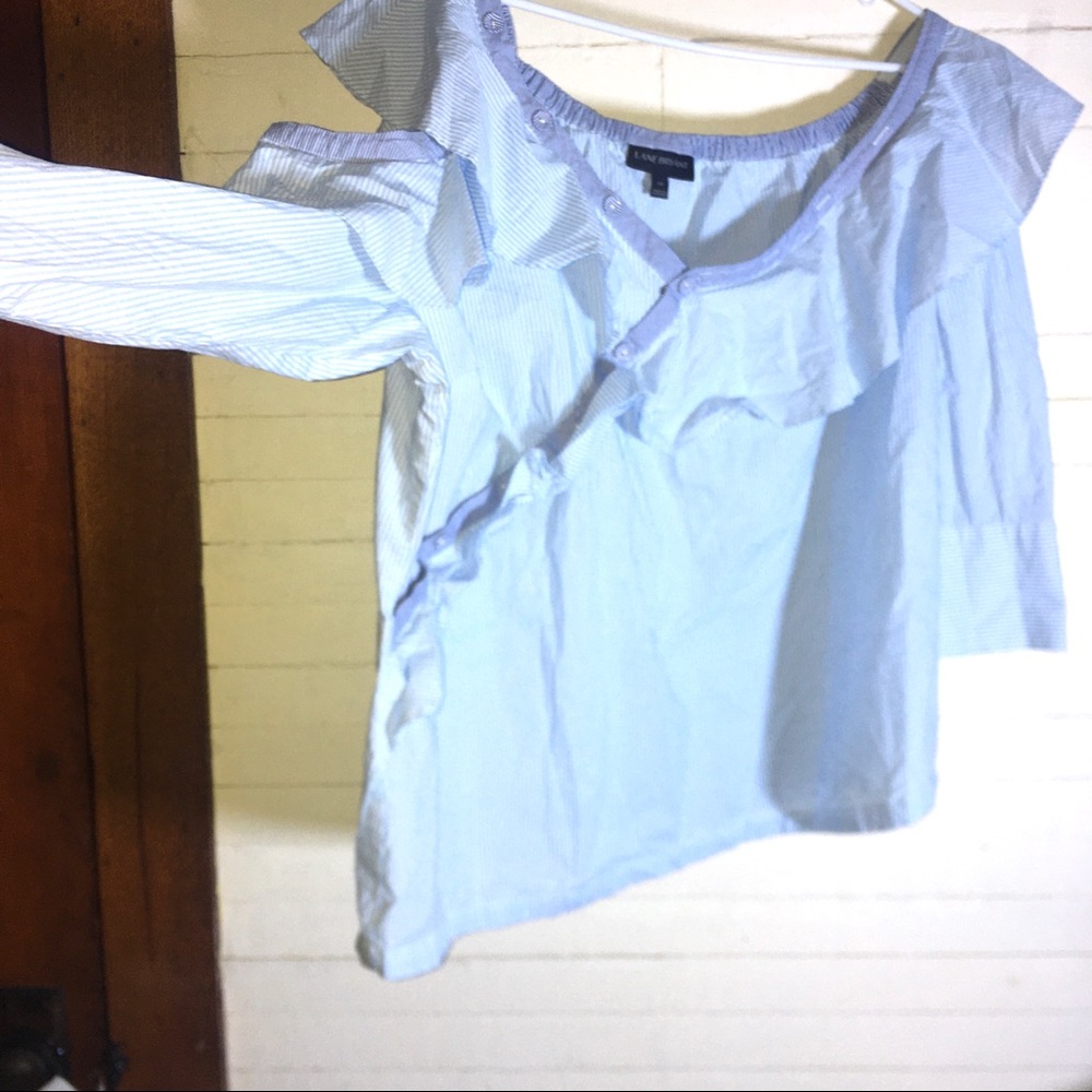 Lane Bryant Off Shoulder &Cold Shoulder Ruffle Top - Picture 3 of 8